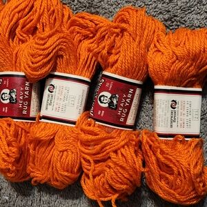 American Thread Aunt Lydia's Heavy Rug Yarn Vintage Lot Of 4